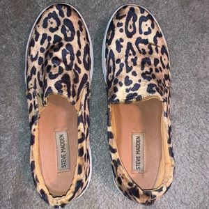 Steve Madden Suede Cheetah Slip On Shoes